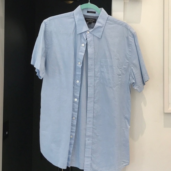 Banana Republic Blue Casual Button Down Shirt - Picture 3 of 4